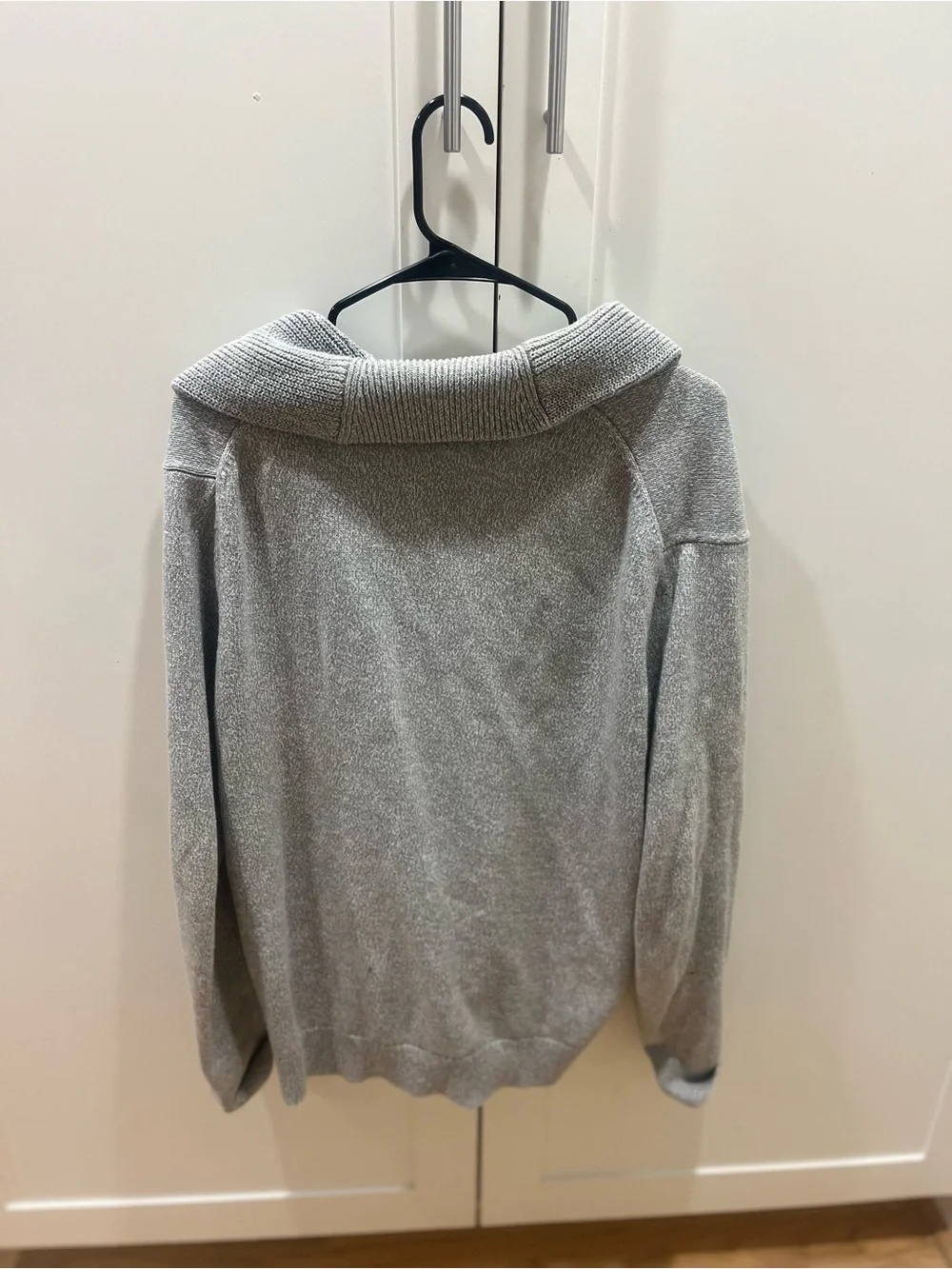 Banana Republic Light Gray Shawl-Collar Button Cardigan